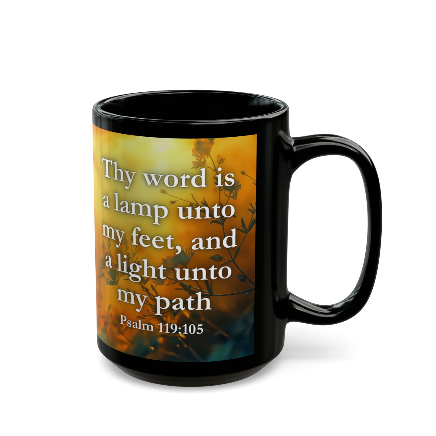 Psalm 119:105 Inspirational Bible Verse Mug, 11oz/15oz