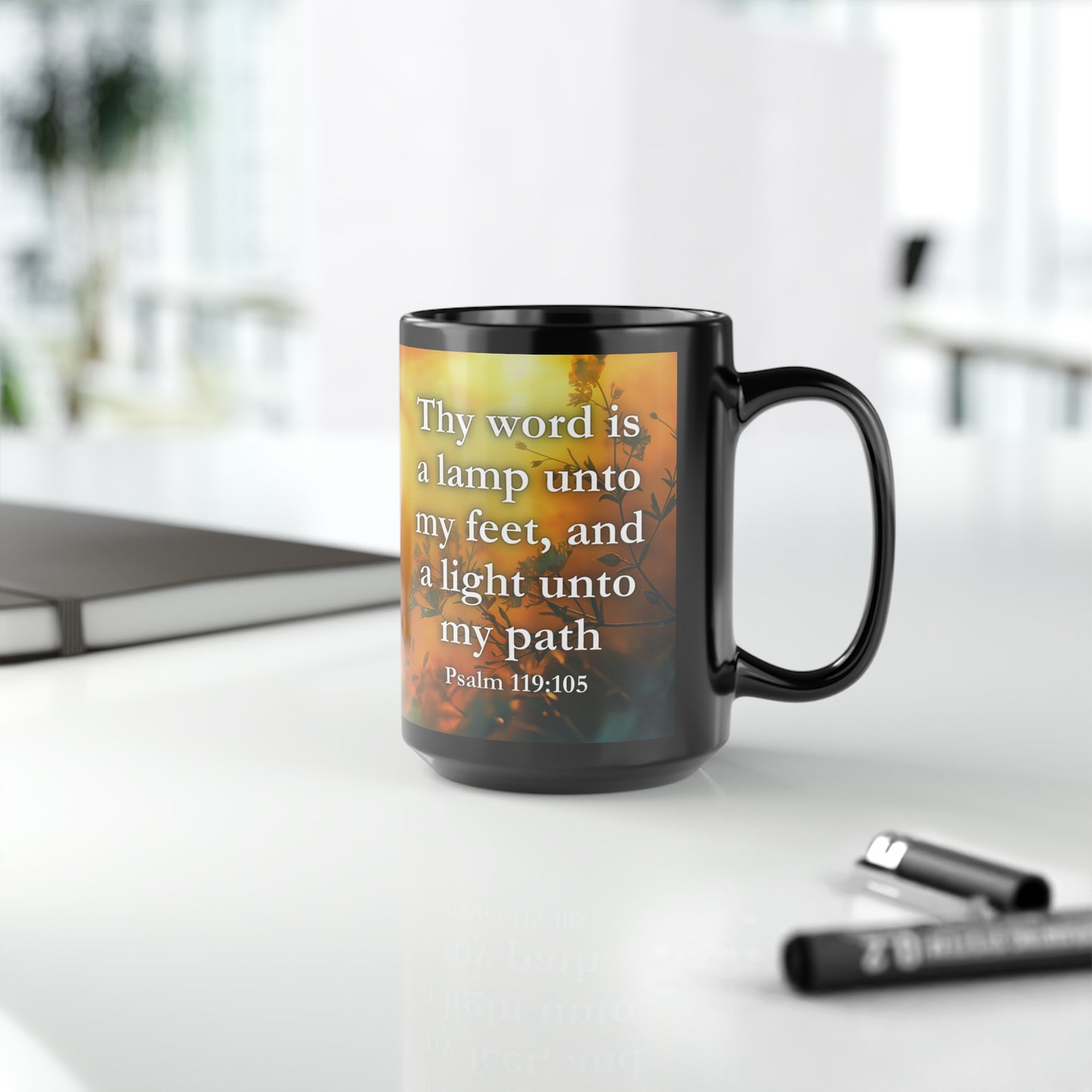 Psalm 119:105 Inspirational Bible Verse Mug, 11oz/15oz