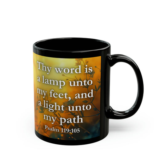 Psalm 119:105 Inspirational Bible Verse Mug, 11oz/15oz