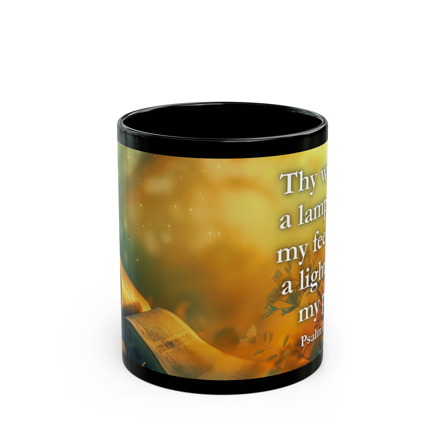 Psalm 119:105 Inspirational Bible Verse Mug, 11oz/15oz