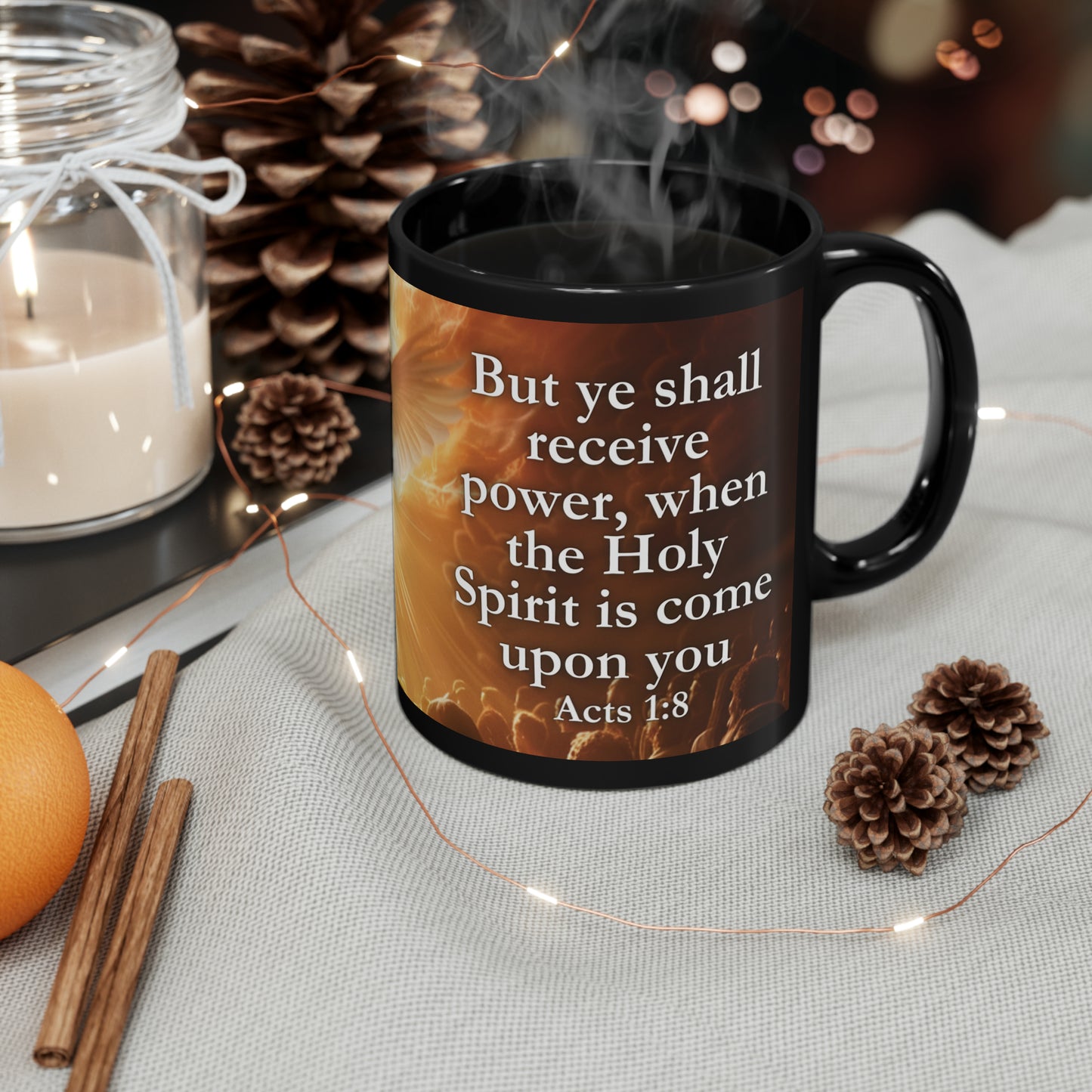 Acts 1:8 Empowerment Bible Verse Mug, 11oz/15oz