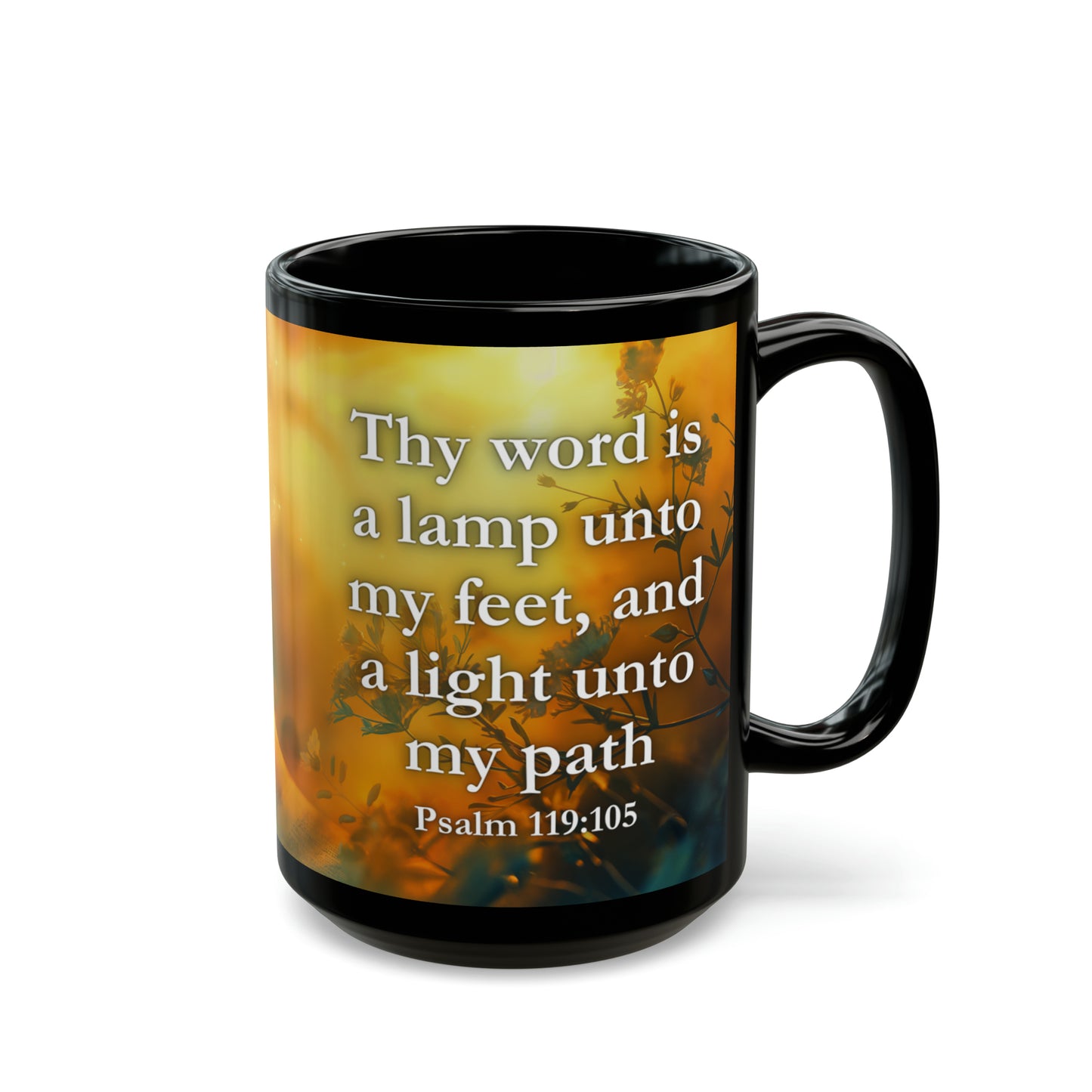 Psalm 119:105 Inspirational Bible Verse Mug, 11oz/15oz