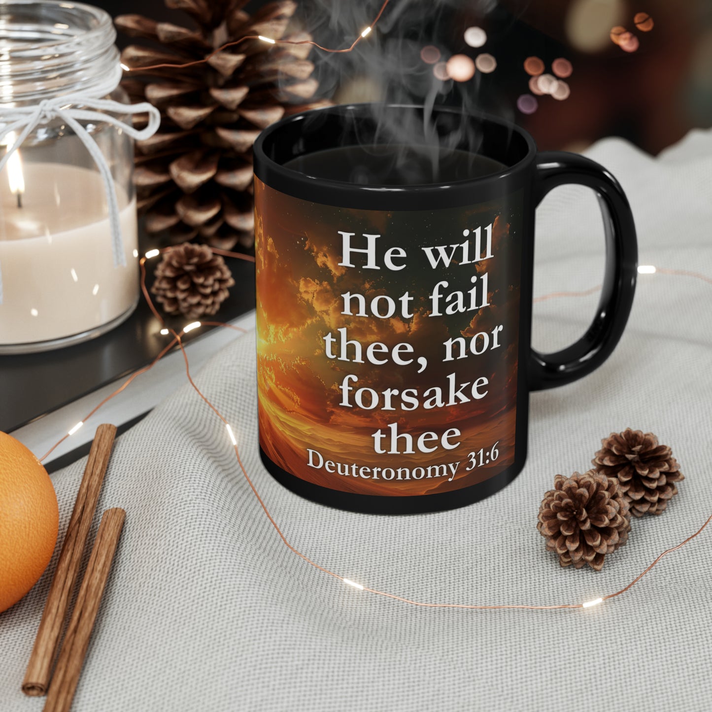 Deuteronomy 31:6 Divine Assurance Mug, 11oz/15oz