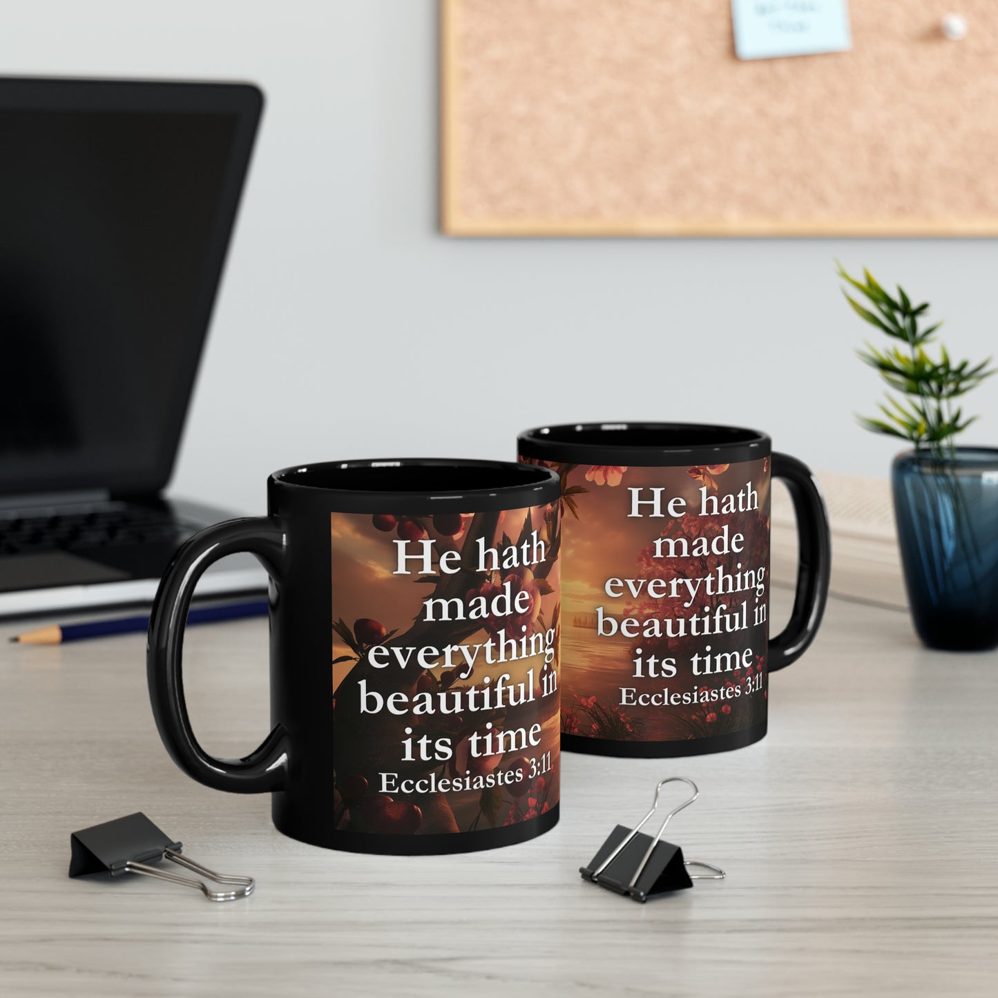 Ecclesiastes 3:11 Timeless Beauty Bible Verse Mug, 11oz/15oz