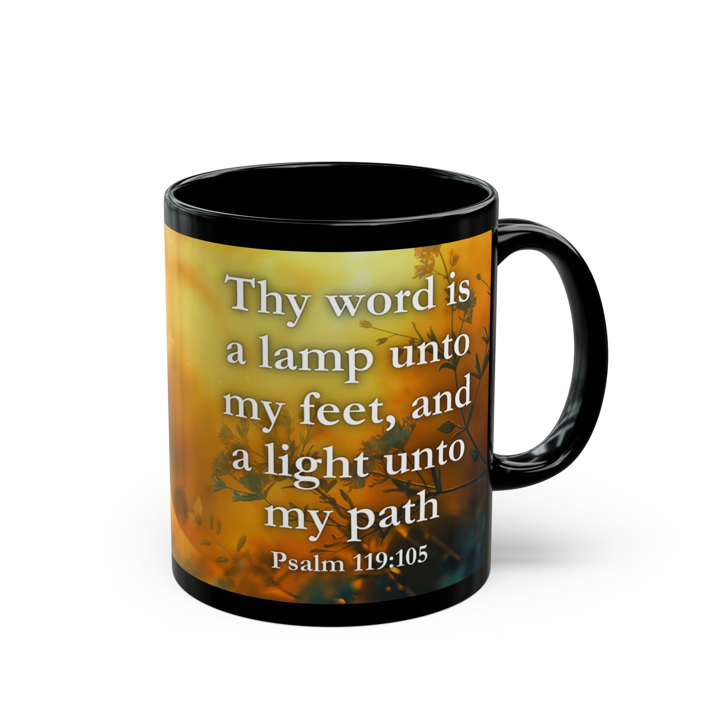 Psalm 119:105 Inspirational Bible Verse Mug, 11oz/15oz