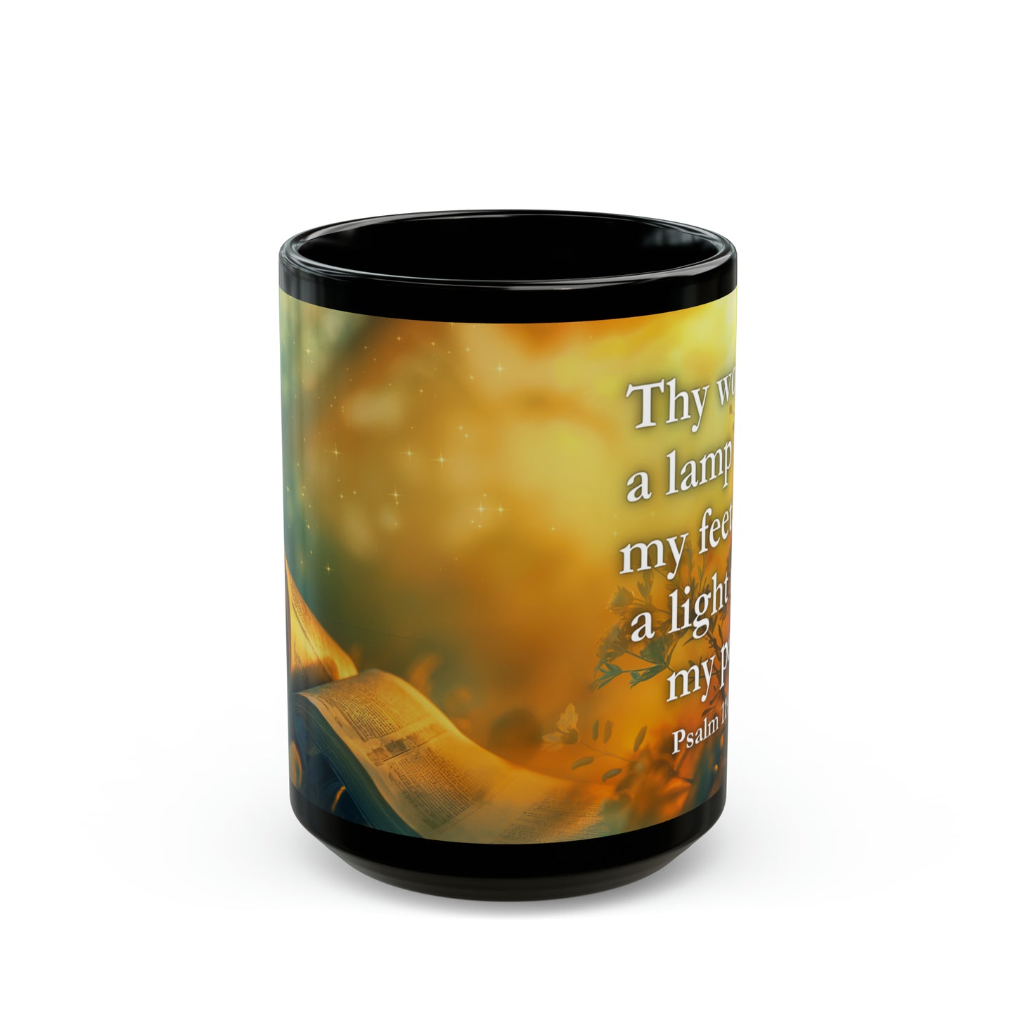 Psalm 119:105 Inspirational Bible Verse Mug, 11oz/15oz