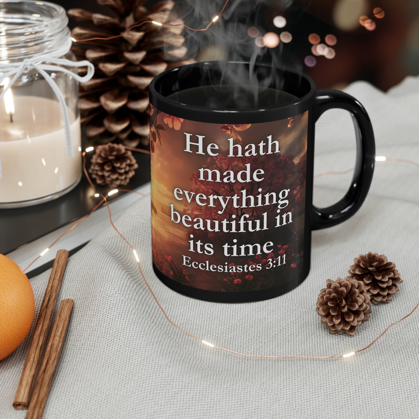 Ecclesiastes 3:11 Timeless Beauty Bible Verse Mug, 11oz/15oz